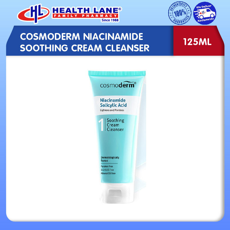 COSMODERM NIACINAMIDE SOOTHING CREAM CLEANSER 125ML